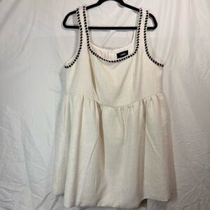 Cider White Dress with Black Accents